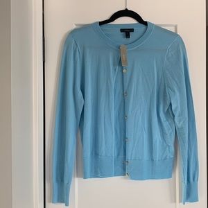 NWT pastel baby blue merino wool Jcrew cardigan